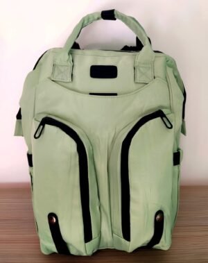 Mochila de maternidad modelo Daphne, color turquesa, posición frontal Mochila pañalera