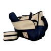 Conjunto Julietta Marino. Conjunto de 5 piezas incluyendo dos bolsos y tres accesorios de maternidad.